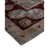 Overton Hand Knotted Wool Vintage Inspired Modern Contemporary Overdyed Gray Area Rug - 8' 1" x 10' 4"