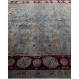 Overton Hand Knotted Wool Vintage Inspired Modern Contemporary Overdyed Gray Area Rug - 8' 1" x 10' 4"