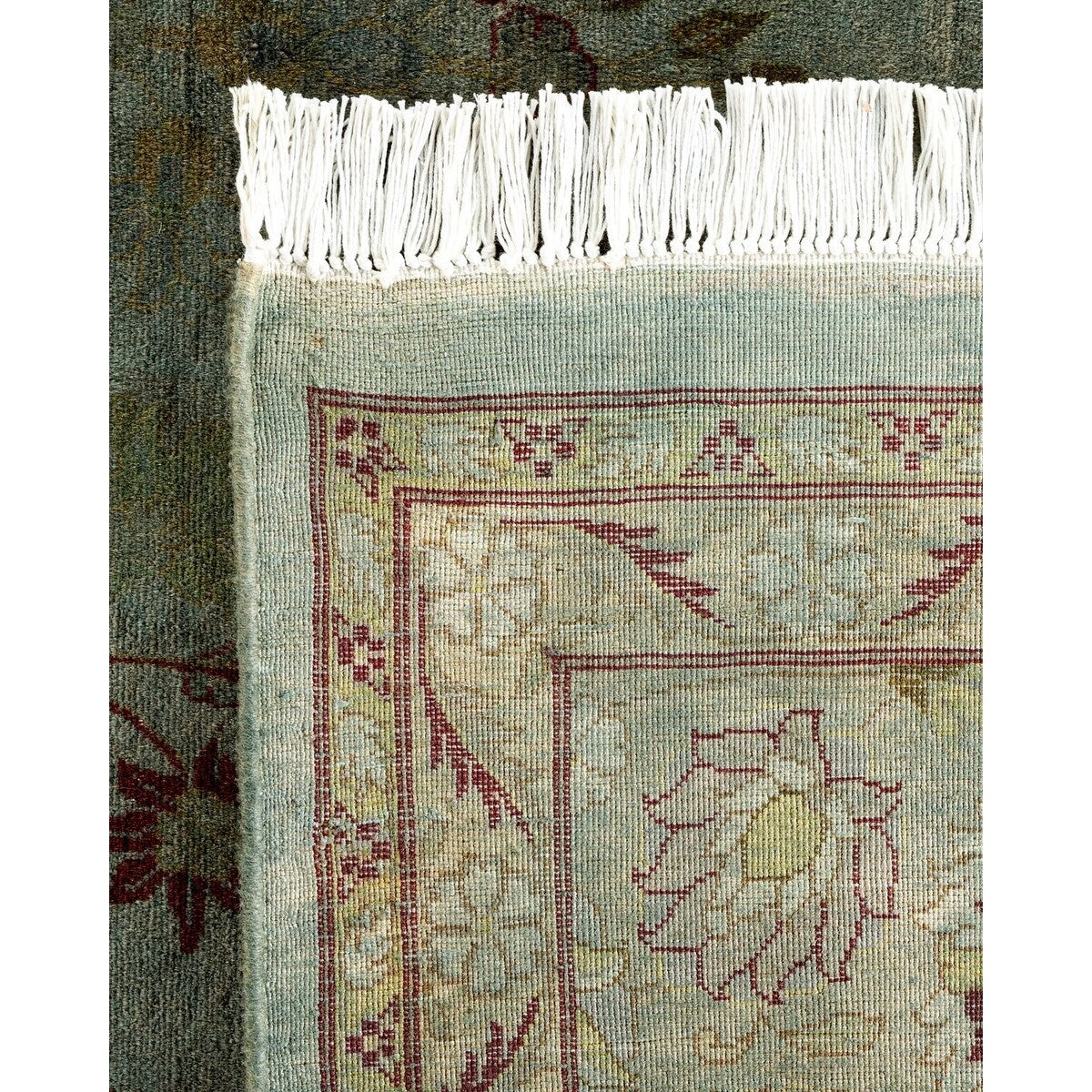 Overton Hand Knotted Wool Vintage Inspired Modern Contemporary Overdyed Gray Area Rug - 8' 1" x 10' 5"