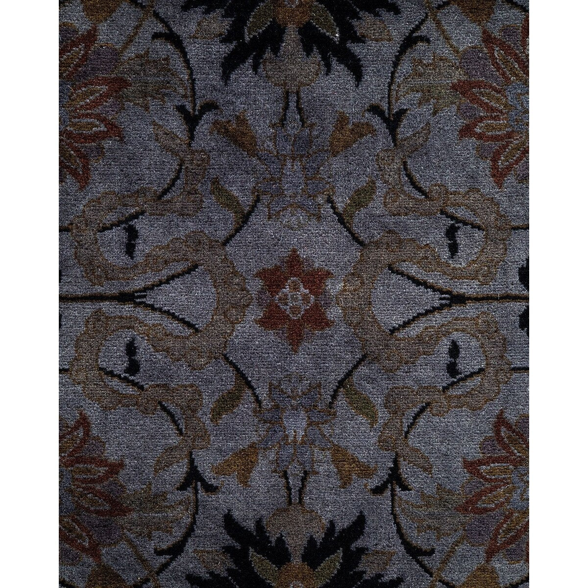 Overton Hand Knotted Wool Vintage Inspired Modern Contemporary Overdyed Gray Area Rug - 8' 1" x 10' 8"