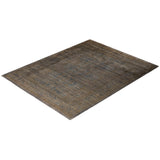 Overton Hand Knotted Wool Vintage Inspired Modern Contemporary Overdyed Gray Area Rug - 8' 3" x 10' 4"