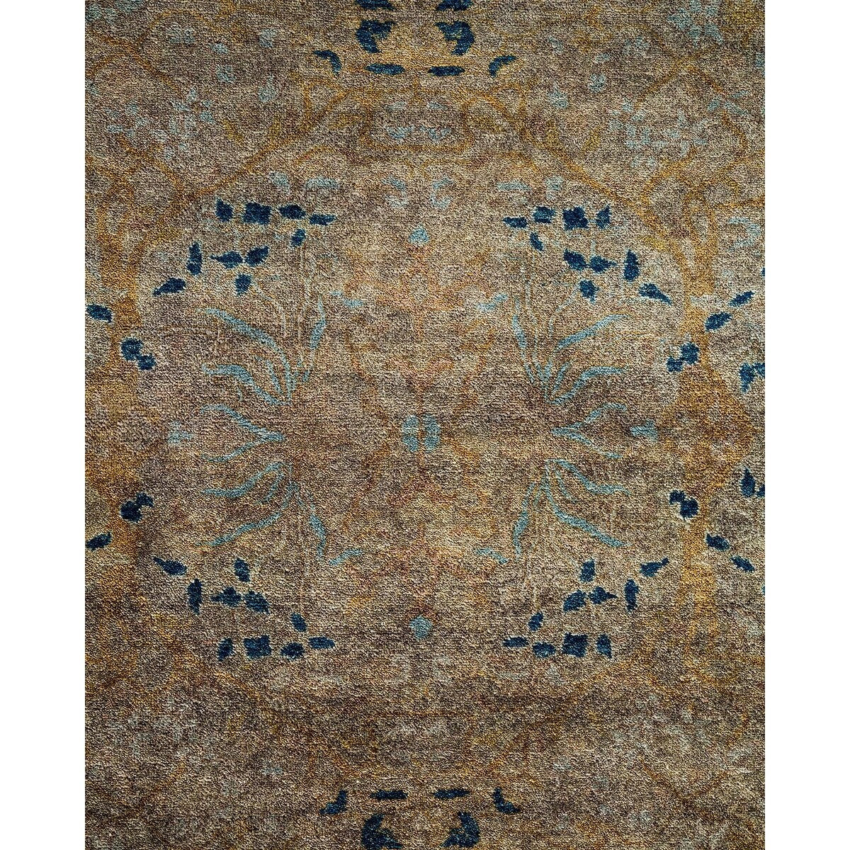 Overton Hand Knotted Wool Vintage Inspired Modern Contemporary Overdyed Gray Area Rug - 8' 3" x 10' 4"