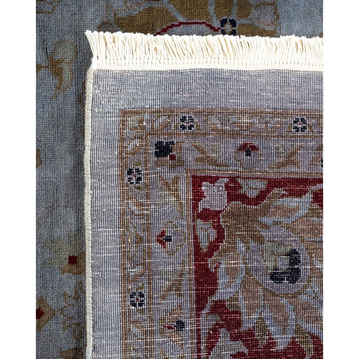 Overton Hand Knotted Wool Vintage Inspired Modern Contemporary Overdyed Gray Area Rug - 8' 3" x 10' 4"