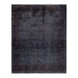 Overton Hand Knotted Wool Vintage Inspired Modern Contemporary Overdyed Gray Area Rug - 8' 3" x 10' 5"