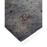 Overton Hand Knotted Wool Vintage Inspired Modern Contemporary Overdyed Gray Area Rug - 8' 3" x 10' 5"