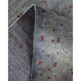 Overton Hand Knotted Wool Vintage Inspired Modern Contemporary Overdyed Gray Area Rug - 8' 3" x 10' 5"