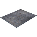 Overton Hand Knotted Wool Vintage Inspired Modern Contemporary Overdyed Gray Area Rug - 8' 3" x 10' 5"
