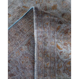 Overton Hand Knotted Wool Vintage Inspired Modern Contemporary Overdyed Gray Area Rug - 8' 4" x 10' 1"