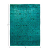 Fine Vibrance, One-of-a-Kind Hand-Knotted Area Rug - Green, 9' 2" x 12' 5" - 9' 2" x 12' 5"
