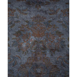 Overton Hand Knotted Wool Vintage Inspired Modern Contemporary Overdyed Gray Area Rug - 8' 3" x 10' 2"