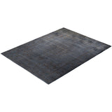 Overton Hand Knotted Wool Vintage Inspired Modern Contemporary Overdyed Gray Area Rug - 8' 3" x 10' 8"