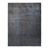 Overton Hand Knotted Wool Vintage Inspired Modern Contemporary Overdyed Gray Area Rug - 8' 3" x 10' 8"
