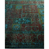 Overton Hand Knotted Wool Vintage Inspired Modern Contemporary Overdyed Multi Area Rug - 5' 3" x 9' 10"