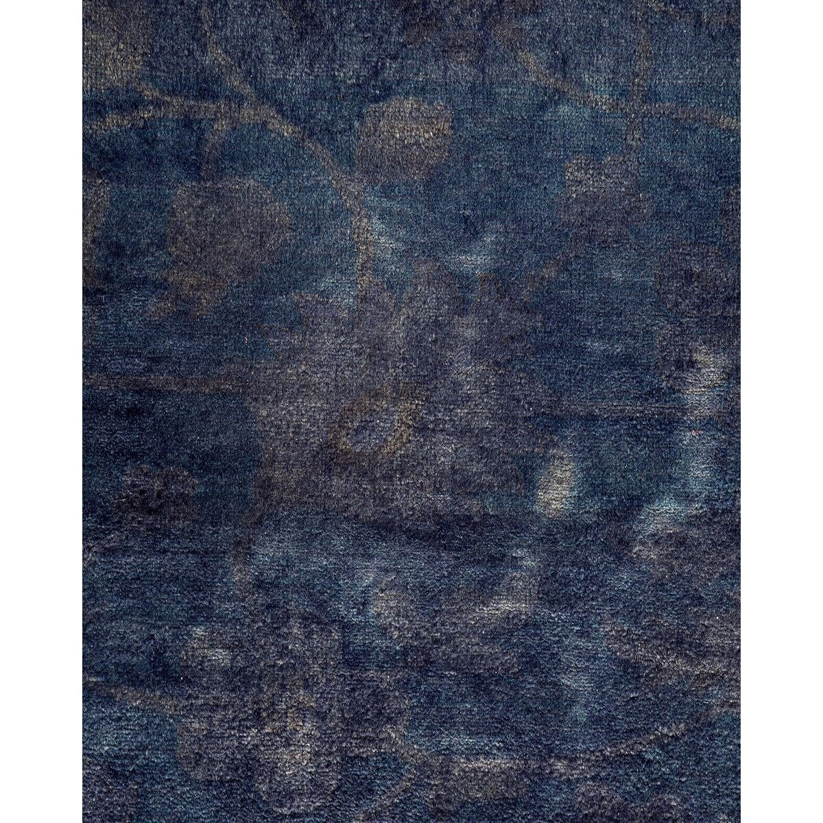 Overton Hand Knotted Wool Vintage Inspired Modern Contemporary Overdyed Purple Area Rug - 8' 2" x 10' 1"