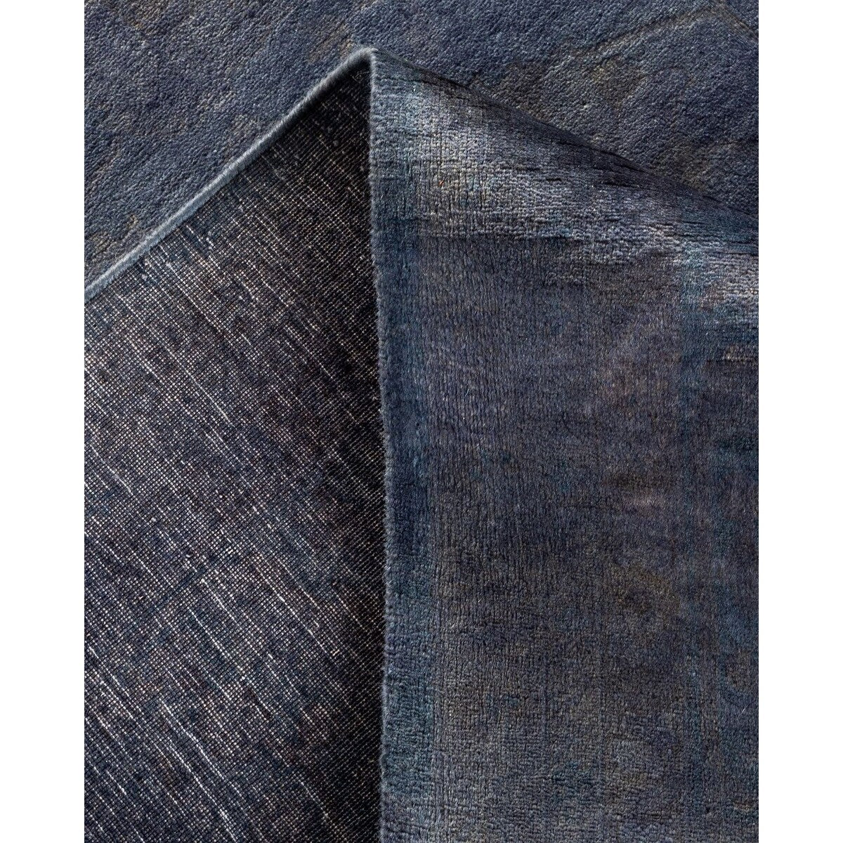 Overton Hand Knotted Wool Vintage Inspired Modern Contemporary Overdyed Purple Area Rug - 8' 2" x 10' 1"