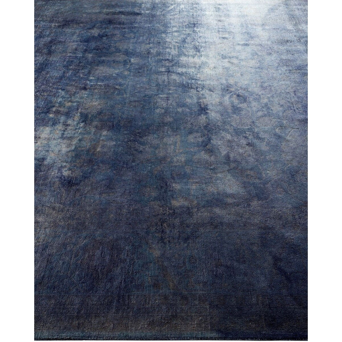 Overton Hand Knotted Wool Vintage Inspired Modern Contemporary Overdyed Purple Area Rug - 8' 2" x 10' 1"