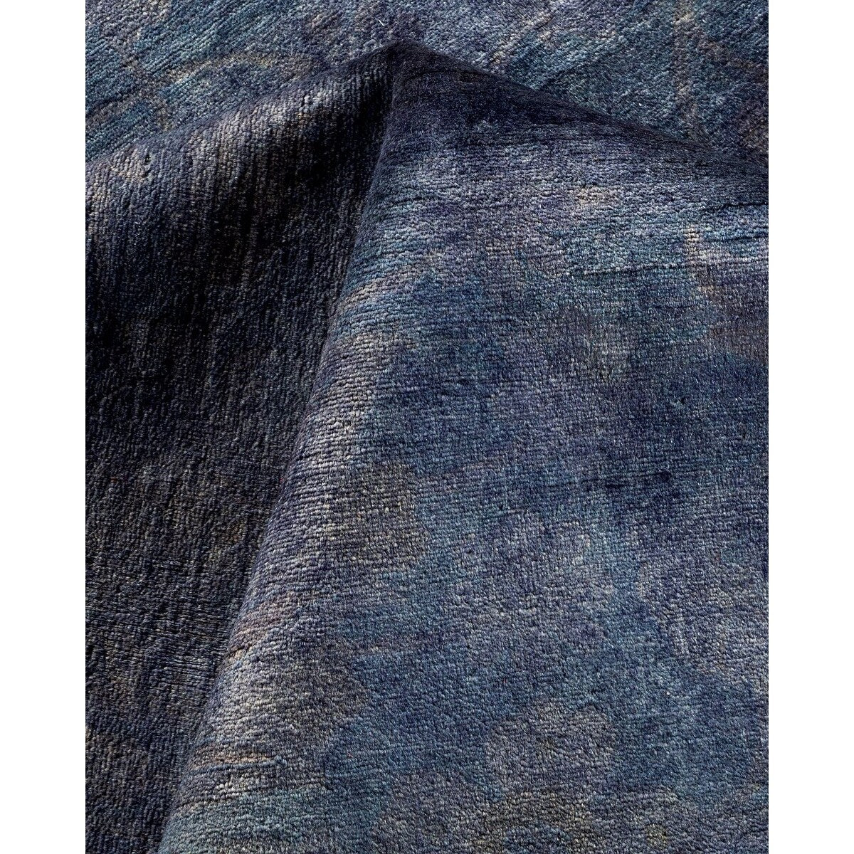 Overton Hand Knotted Wool Vintage Inspired Modern Contemporary Overdyed Purple Area Rug - 8' 2" x 10' 1"