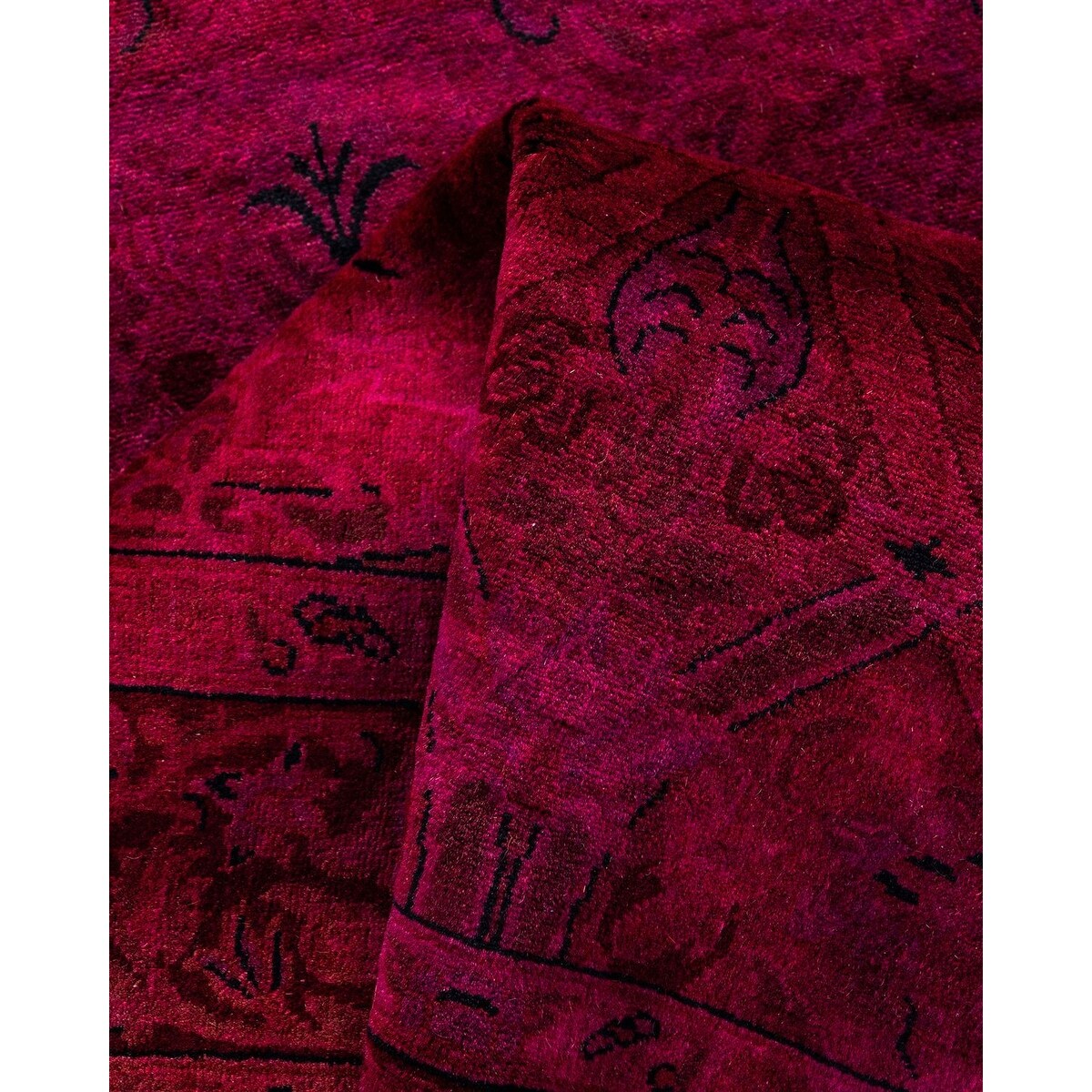 Fine Vibrance, One-of-a-Kind Hand-Knotted Runner Rug - Red, 2' 6" x 10' 10" - 2' 6" x 10' 10"
