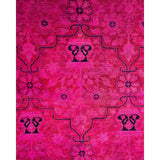 Overton Handknotted Wool Vintage Inspired Contemporary Overdyed Purple Area Rug - 15' 8" x 9' 2"