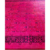 Overton Handknotted Wool Vintage Inspired Contemporary Overdyed Purple Area Rug - 15' 8" x 9' 2"