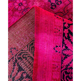 Overton Handknotted Wool Vintage Inspired Contemporary Overdyed Purple Area Rug - 15' 8" x 9' 2"