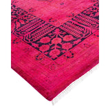 Overton Handknotted Wool Vintage Inspired Contemporary Overdyed Purple Area Rug - 15' 8" x 9' 2"