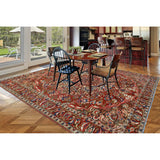 Fine Vintage Bakhtiari Winfield Burgundy/Blue Rug - 6'9" x 9'10"