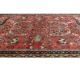 Fine Vintage Distressed Anika Red/Navy Rug - 2'5" x 9'7"