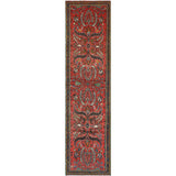 Fine Vintage Distressed Anika Red/Navy Rug - 2'5" x 9'7"