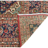 Fine Vintage Distressed Hafid Red/Navy Rug - 9'8" x 12'7"