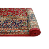 Fine Vintage Distressed Hafid Red/Navy Rug - 9'8" x 12'7"