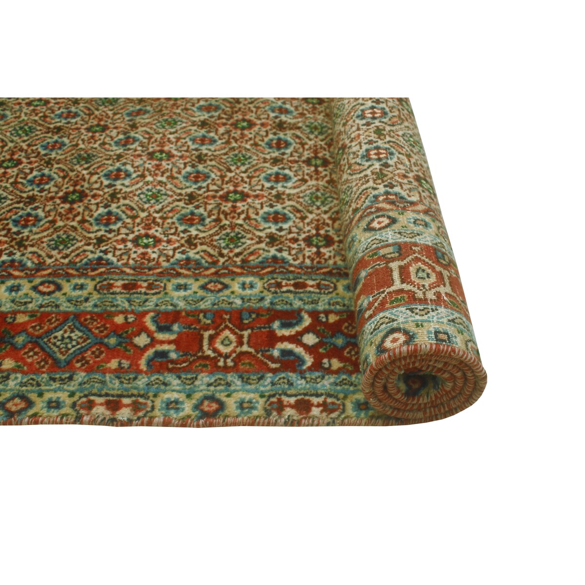 Fine Vintage Distressed Layken Rust/Beige Rug - 3'0" x 4'11"
