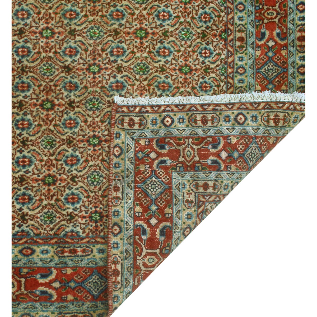 Fine Vintage Distressed Layken Rust/Beige Rug - 3'0" x 4'11"