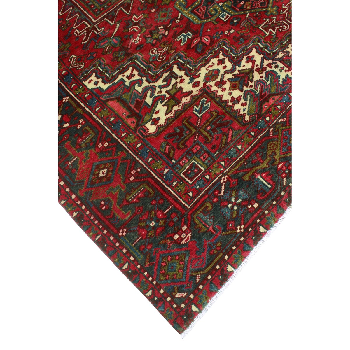 Fine Vintage Heriz Batul Red/Charcoal Rug - 8'0" x 10'8"