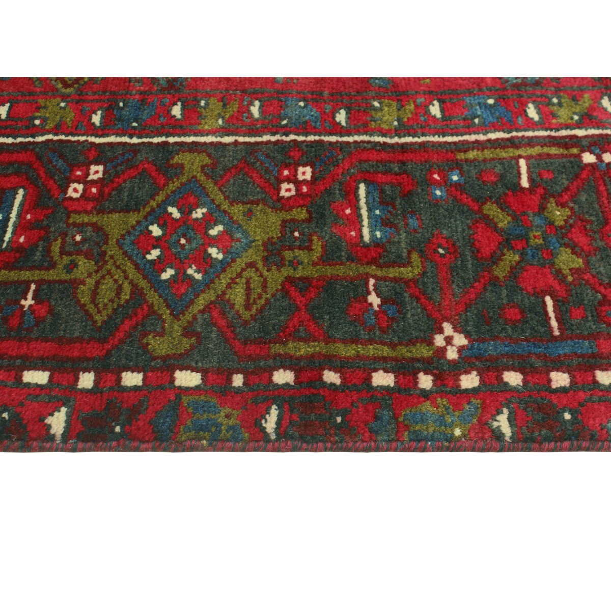Fine Vintage Heriz Batul Red/Charcoal Rug - 8'0" x 10'8"