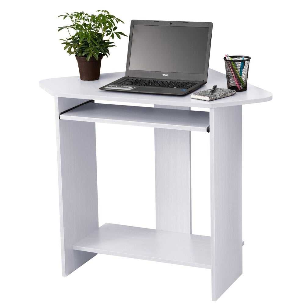 Fineboard Home Office Compact Corner Desk, White