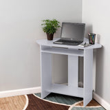 Fineboard Home Office Compact Corner Desk, White