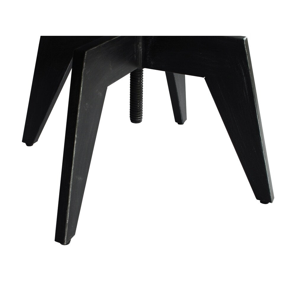 Armen Living Dayton Industrial Coffee Table in Industrial Grey and Pine Wood Top