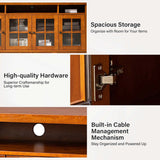 Fiona Modern Storage TV Stand with Adjustable Shelves by HULALA HOME