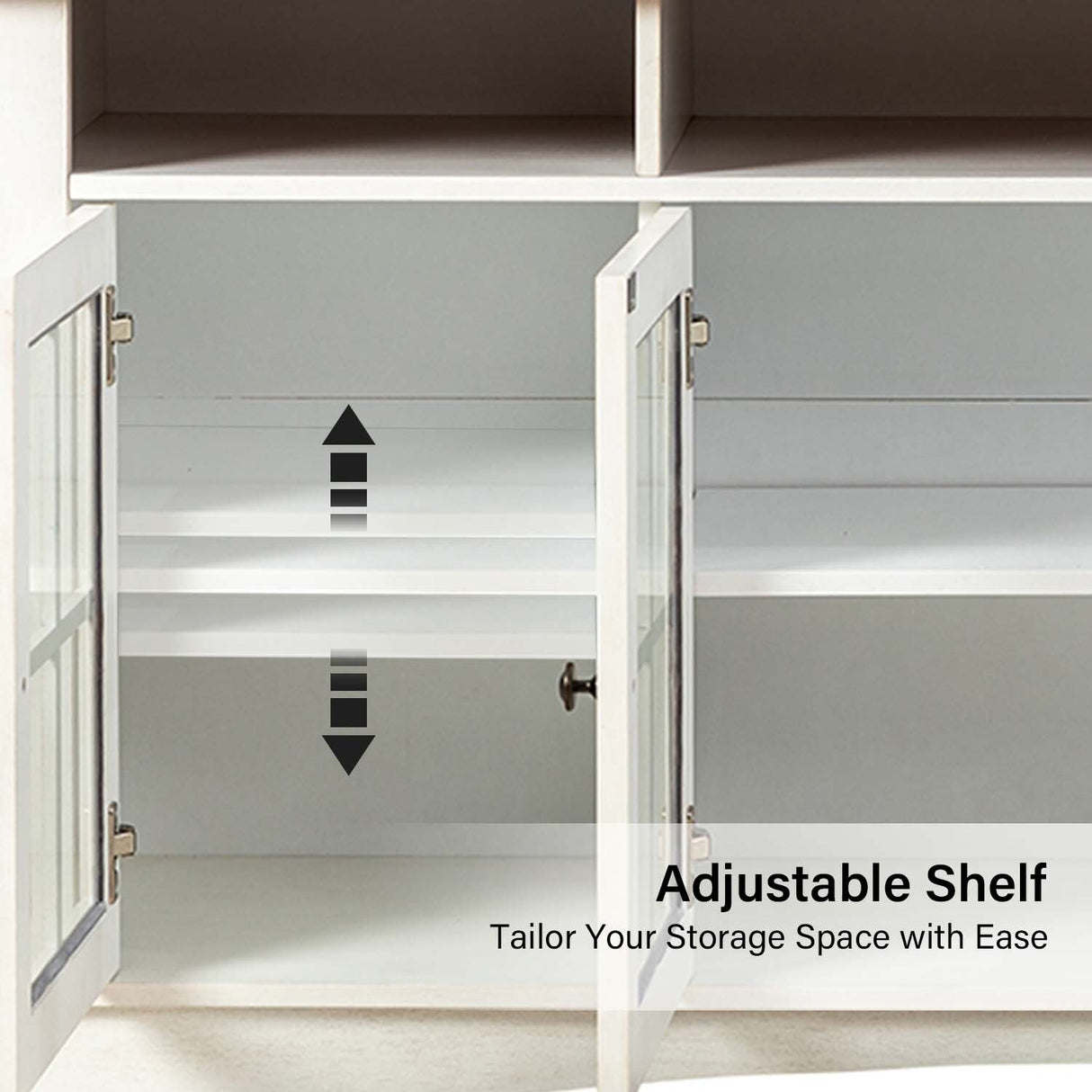 Fiona Modern Storage TV Stand with Adjustable Shelves by HULALA HOME