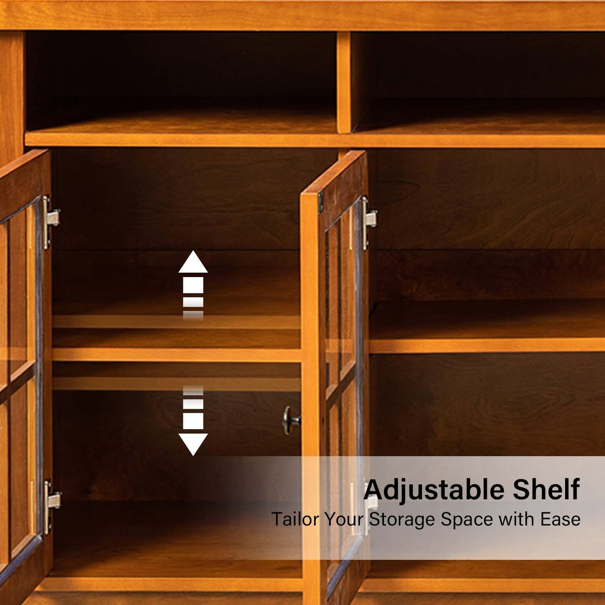 Fiona Modern Storage TV Stand with Adjustable Shelves by HULALA HOME