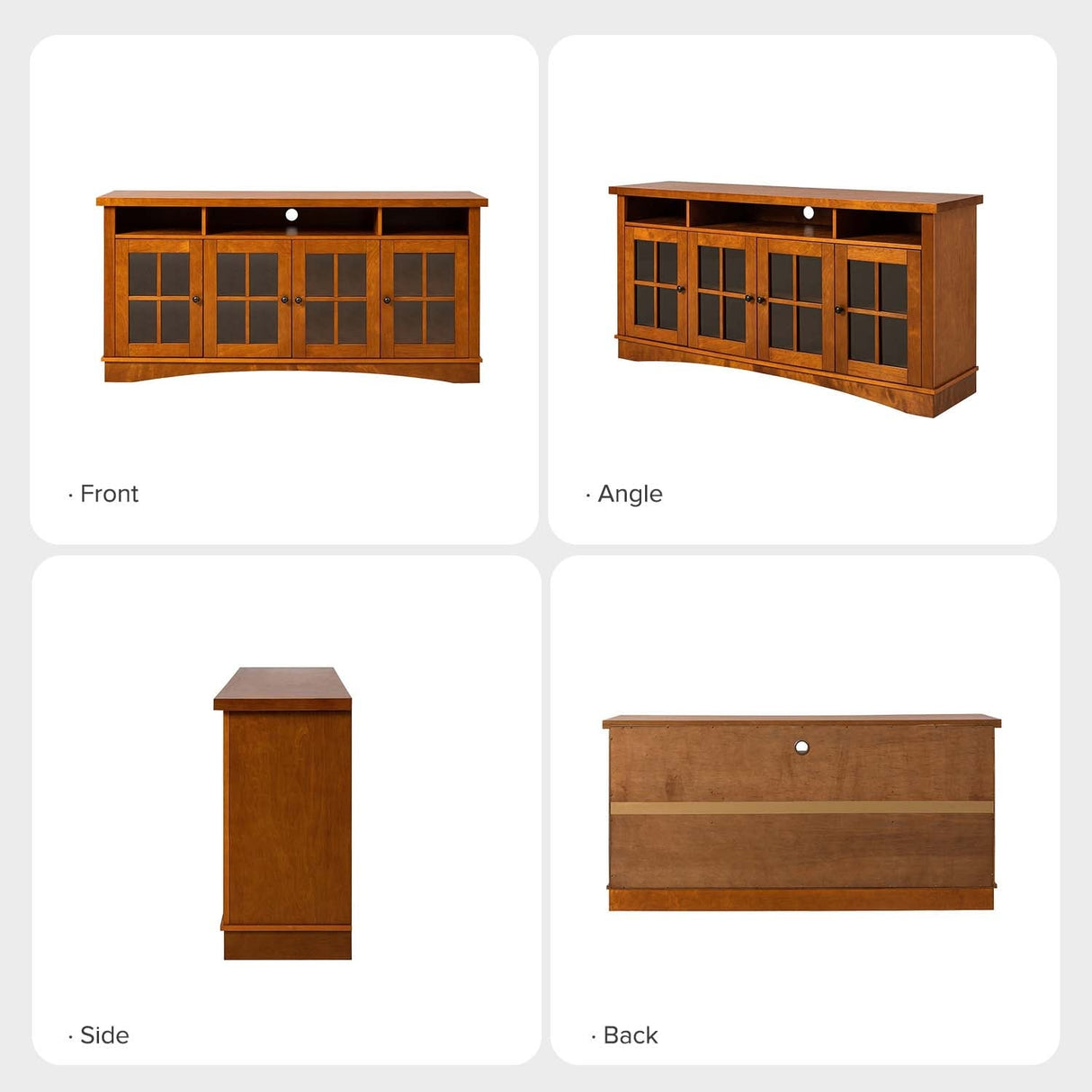 Fiona Modern Storage TV Stand with Adjustable Shelves by HULALA HOME