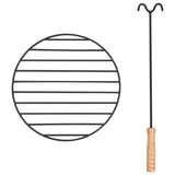 Fire Pit with Poker 21.3"x21.3"x21.7" Steel