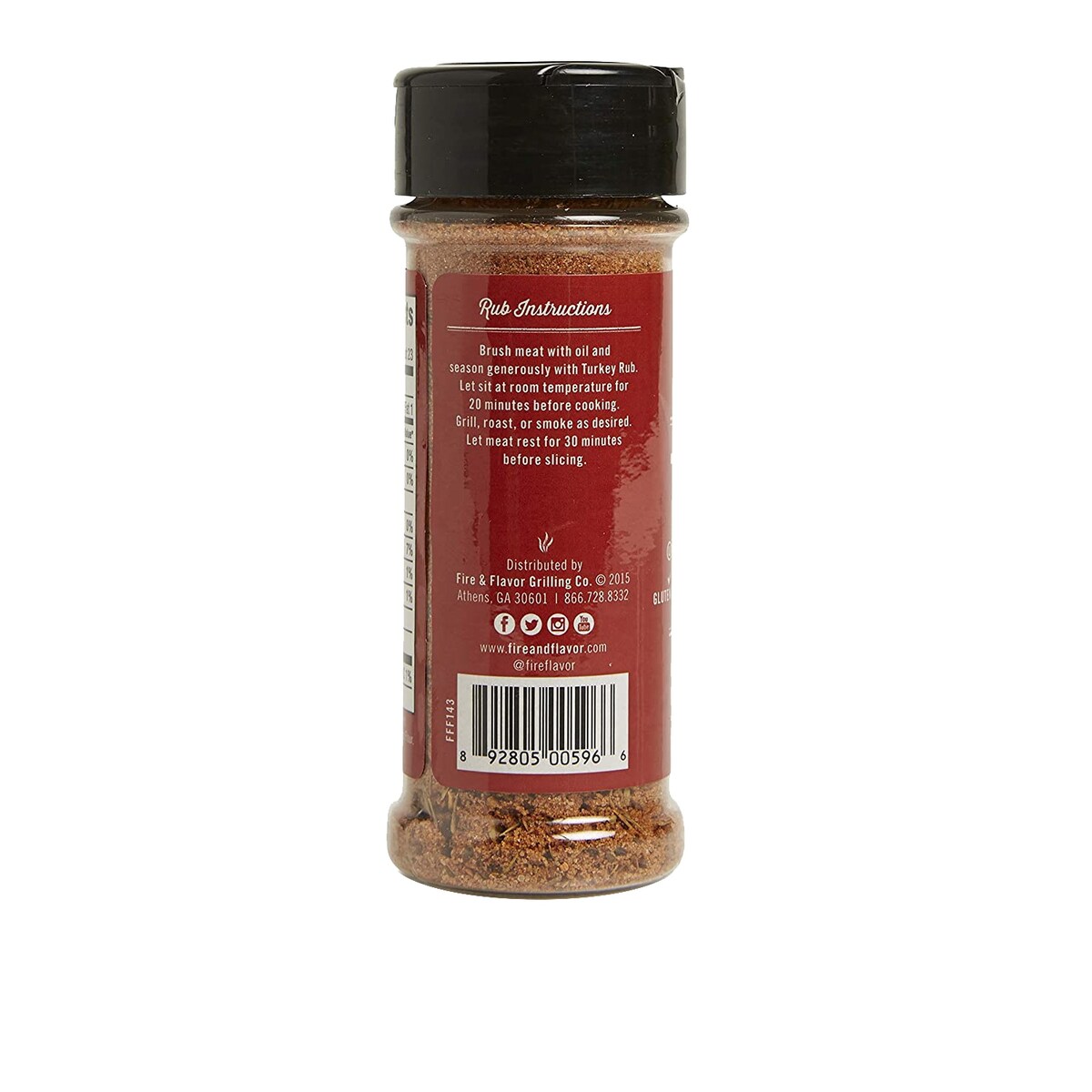Fire & Flavor FFF143 All Natural Turkey Rub, 2.6 Oz