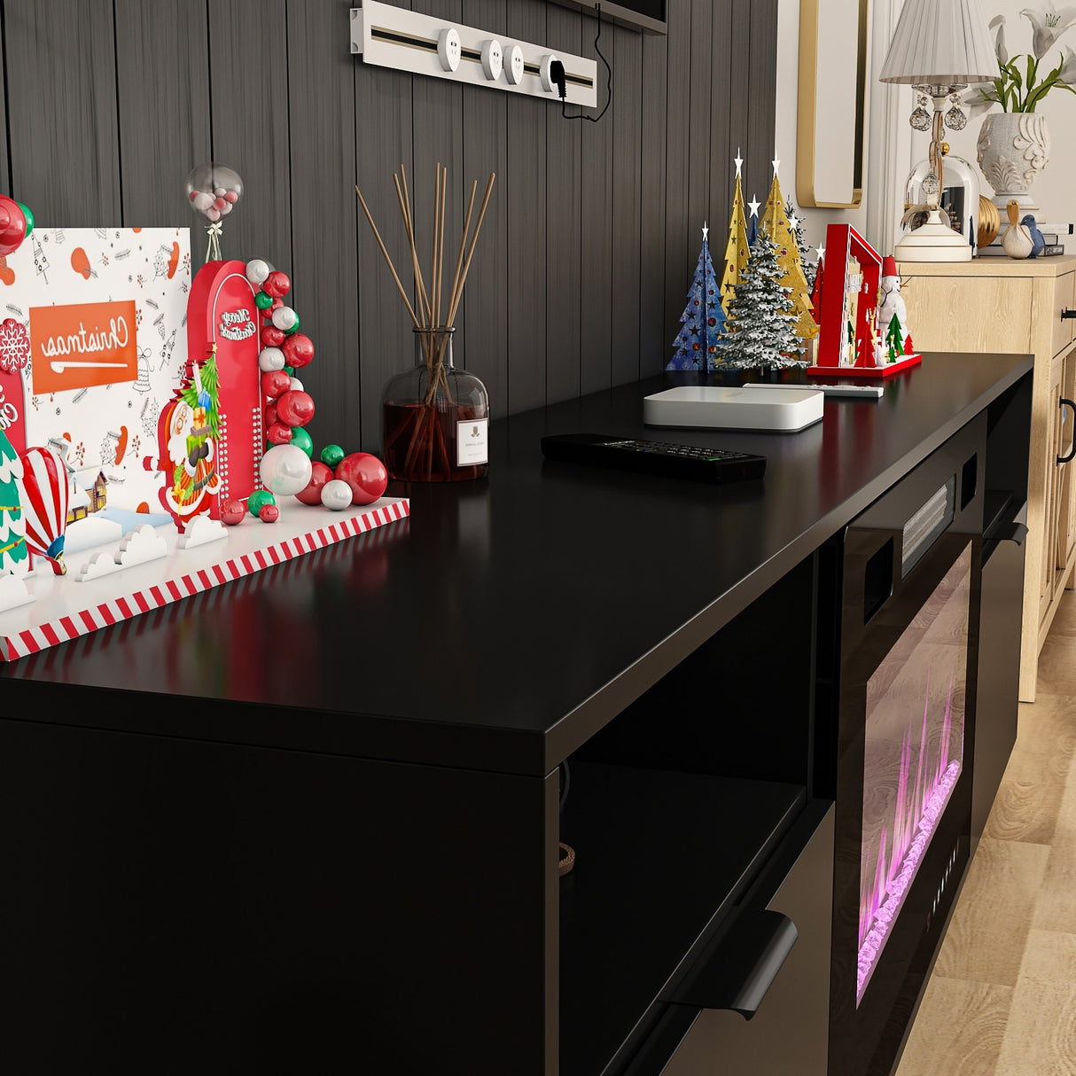 Fireplace TV Stand Electric Fireplace TV Console w/Remote Control