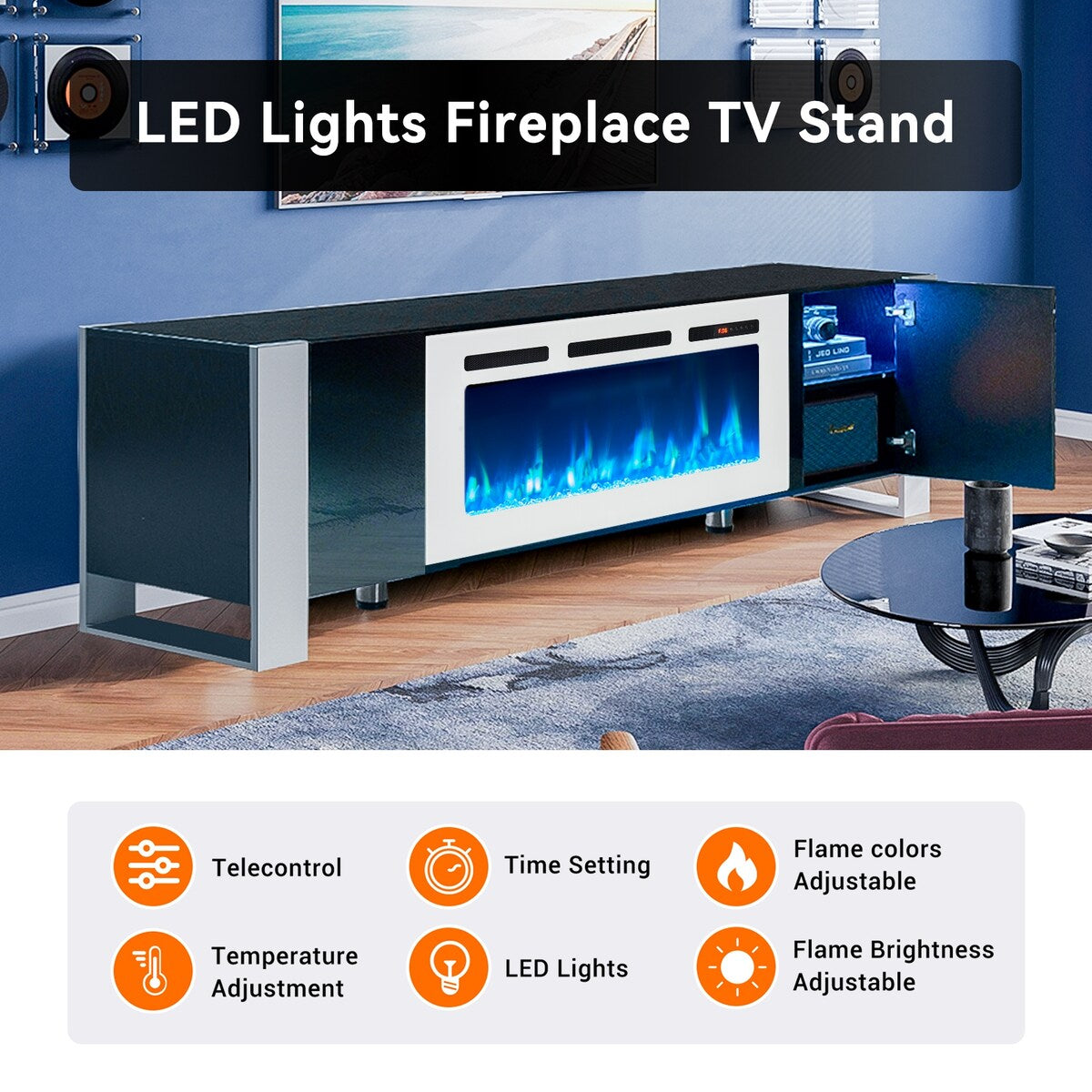 Fireplace TV Stand with 36" Fireplace