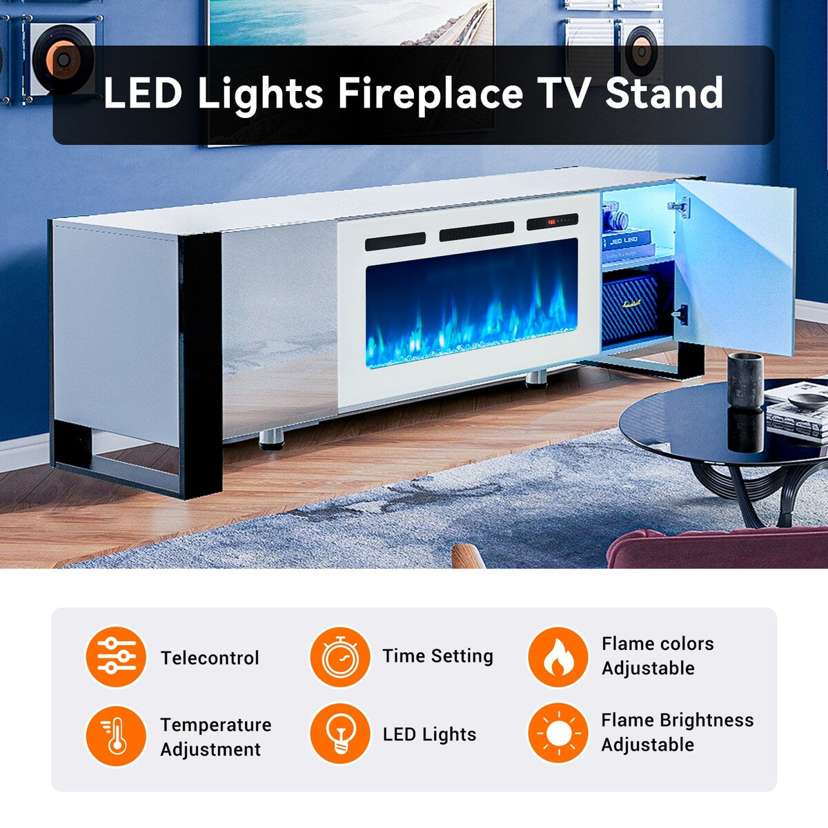 Fireplace TV Stand with 36" Fireplace