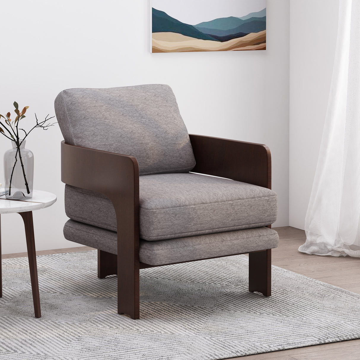 Firethorn Mid-Century Bentwood Accent Chair by Christopher Knight Home