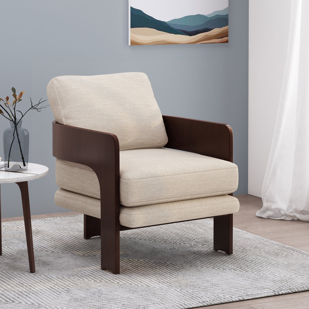 Firethorn Mid-Century Bentwood Accent Chair by Christopher Knight Home