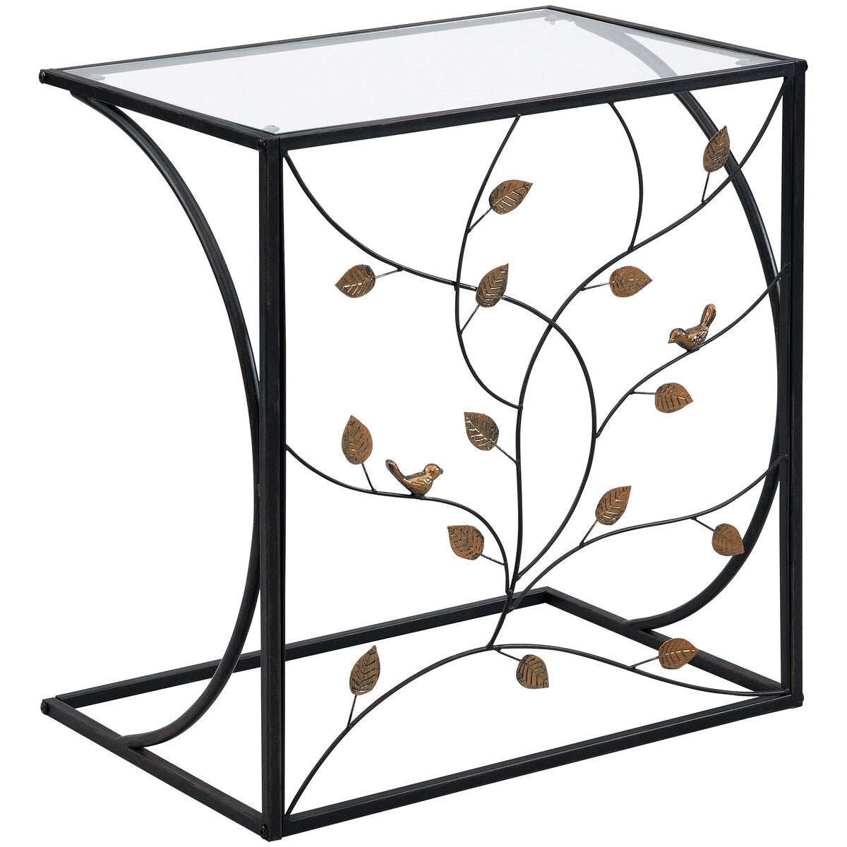 FirsTime & Co. Bronze Lark and Branches Farmhouse End Table, Metal Frame